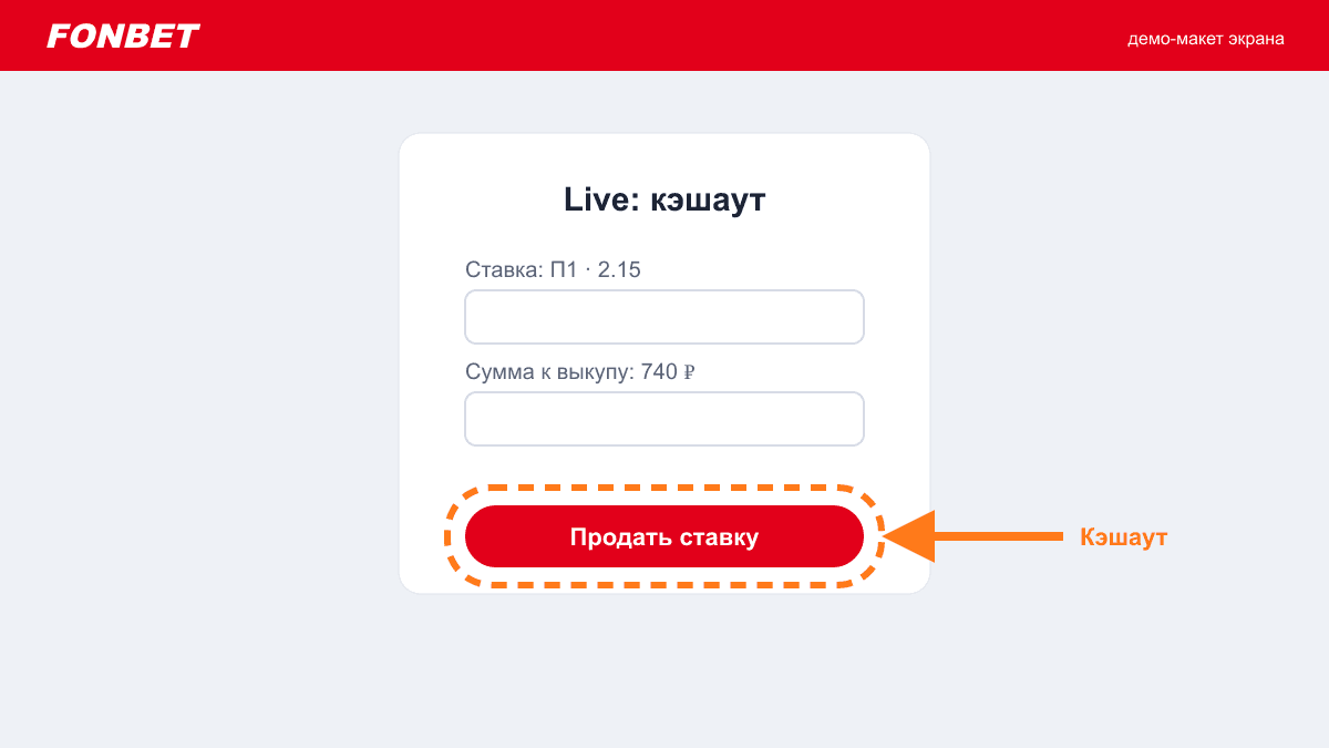 Кнопка «Продать ставку» появляется в купоне live-ставки (демо-макет)